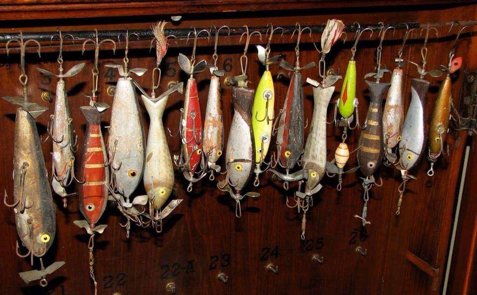 Fishing Lure Display: Includes all lures and reels