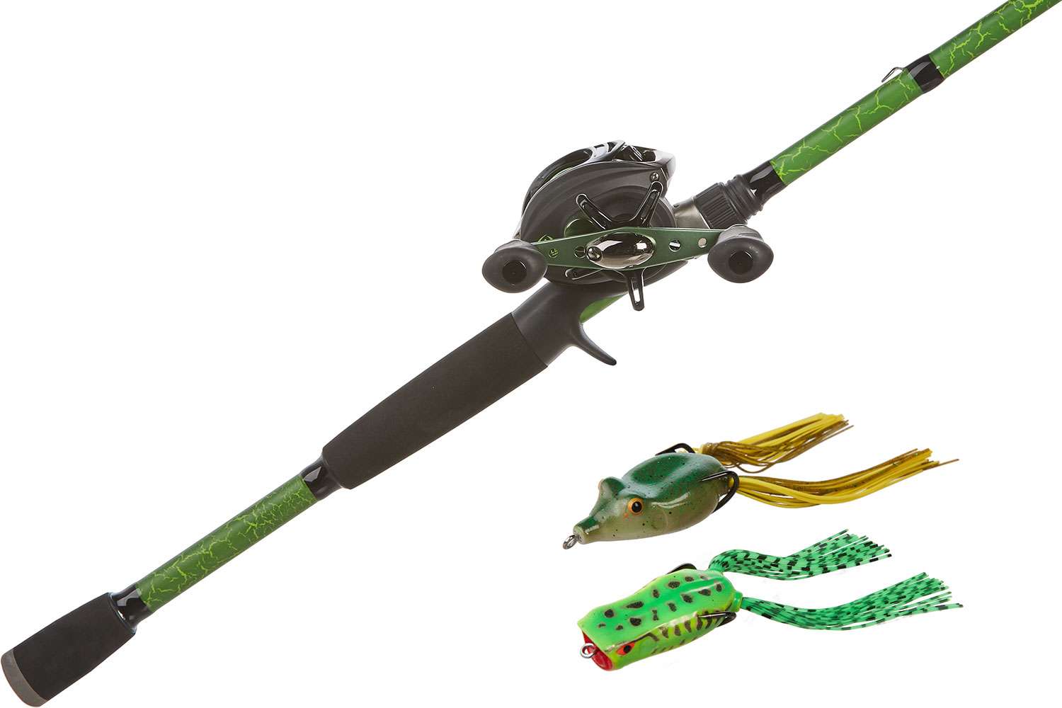 7 Ft Fishing Rod With Reel Combo Kit With Frog Fish