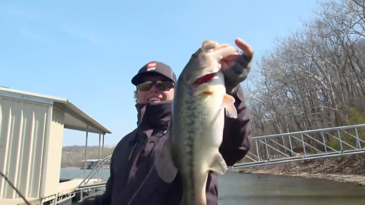 Catching big bass behind docks with Creme Lures Pro Series Big Pig 