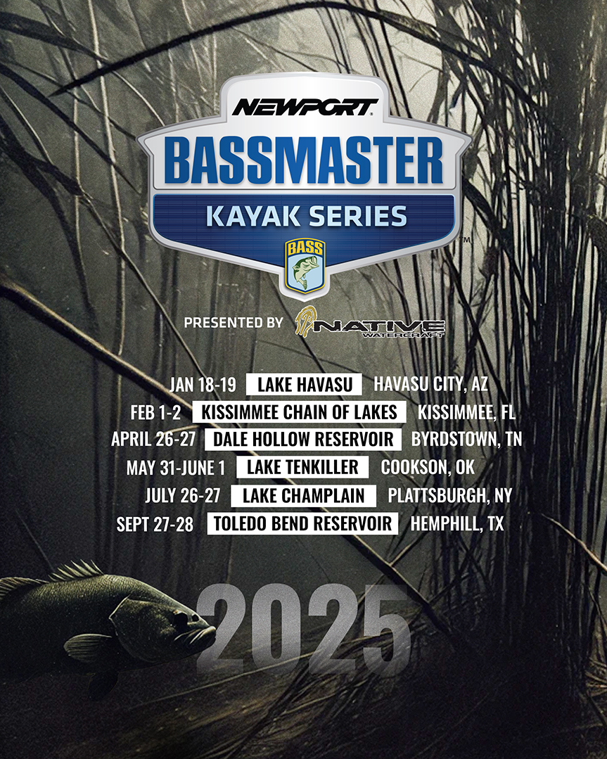 B.A.S.S. announces 2025 Bassmaster Kayak Series schedule Bassmaster